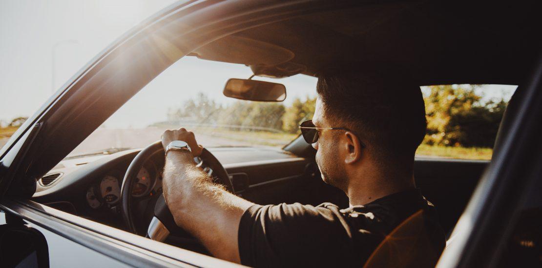 young man driving
